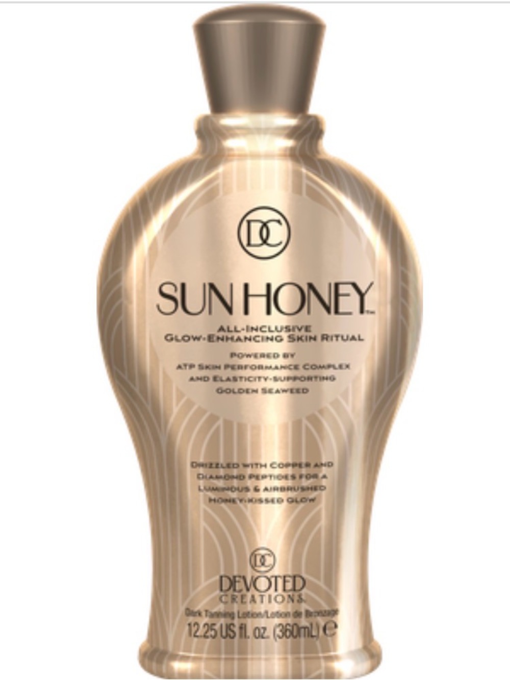 Devoted Creations Sun Honey Glow-Enhancing Lotion - Gold Bottle